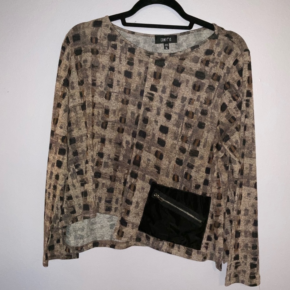 Pocket zip long sleeve